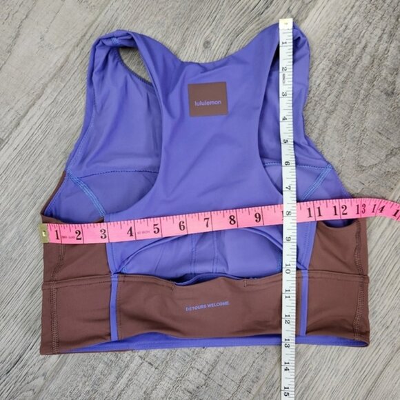 Lululemon Hike to Swim Purple, Brown High Neck Sports Bra Size S - Picture 15 of 15